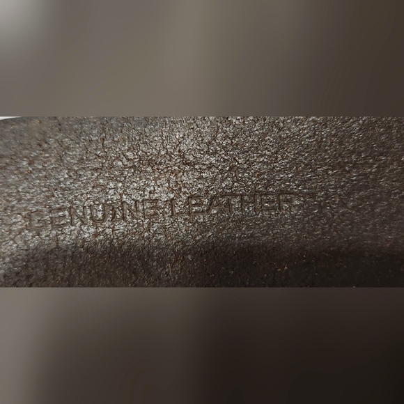 Dark brown genuine leather belt with dragon buckle men's size 38-40 - Picture 5 of 6